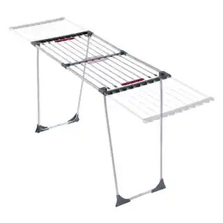 Kadax Stojąca suszarka na pranie, teleskopowa, szara, 110-196 cm