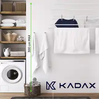 Kadax Suszarka sufitowa na pranie Torp, 6 prętów, 160 cm, biała