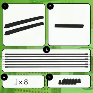 Kadax Suszarka sufitowa na pranie Torp, 6 prętów, 180 cm, czarna