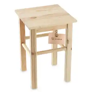 Kadax Taboret Drewniany Kuchenny Stołek Krzesło 43,5cm Solidny Sosnowy