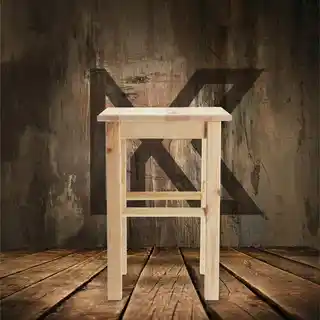 Kadax Taboret Drewniany Kuchenny Stołek Krzesło 43,5cm Solidny Sosnowy