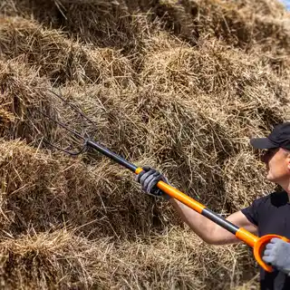 Kadax Widły Gospodarcze 3 Zębne Do Kompostu Siana Metalowe Ergo 135cm