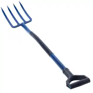 Kadax Widły metalowe 4-zębne 123 cm, niebieskie