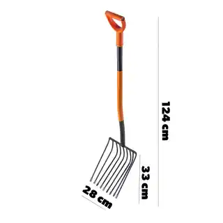 Kadax Widły metalowe Eksjo 9-zębne 124 x 28 cm