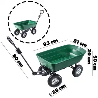 Kadax Wózek Ogrodowy Transportowy Taczka Wywrotka 300kg