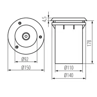 Kanlux Oprawa najazdowa Xard DL-40 7195 IP67 Srebrny