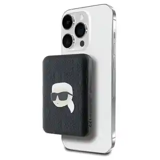 Karl Lagerfeld Powerbank indukcyjny 15W 5000mAh czarny, KLPB5FPGKSKIHK