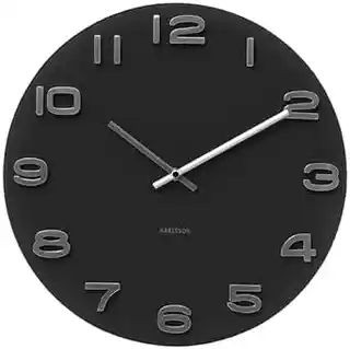 Karlsson 4401 zegar ścienny, 35 cm, minimalistyczny, biały, nowoczesny, drewno, kwadratowy