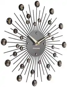 Karlsson 4860BK zegar ścienny design, 30 cm, czarny