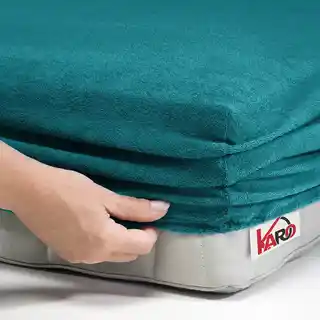 Karo prześcieradło frotte z gumką 160x220 turkusowe morski 200g/m2, grube, F40-160