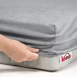 Karo prześcieradło frotte z gumką 200x200 szare F37-200