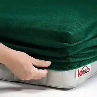 Karo Prześcieradło frotte z gumką 200x200 zielone butelkowe 200g/m2