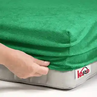 Karo prześcieradło frotte z gumką 200x200 zielone trawiaste 200g/m2