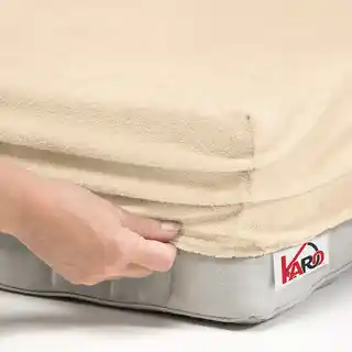 Karo Prześcieradło frotte z gumką 220x240 beżowe jasne 200g/m2