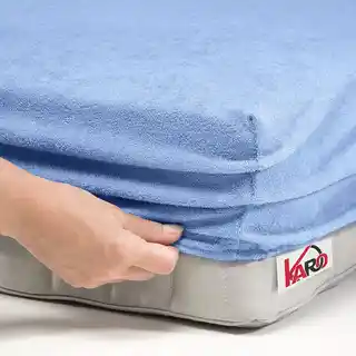 Karo prześcieradło frotte z gumką 220x240 błękitne 200g/m2