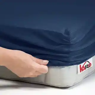 Prześcieradło jersey z gumką 120x200 granatowe P34, grubość 150g, marka P34