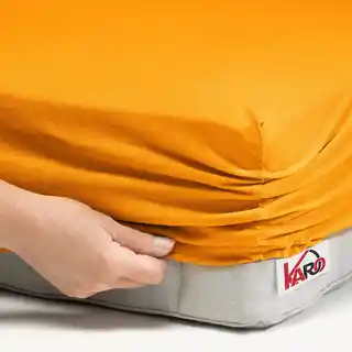 Karo prześcieradło jersey z gumką 140x200 pomarańczowe P50, 150g/m2