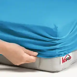 Karo prześcieradło jersey z gumką 140x200 turkusowe P80-140 grube 150g