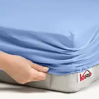 Karo prześcieradło jersey z gumką 160x200 błękitne P28, 150g/m2