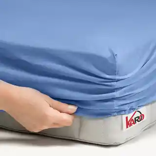 Karo prześcieradło jersey z gumką 160x200 niebieskie 150g/m2 grube
