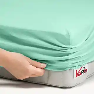 Karo prześcieradło jersey z gumką 160x200 pistacjowe P14, 150g/m2
