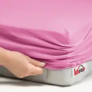Karo prześcieradło jersey z gumką 180x200 różowe grube P20-180 150g