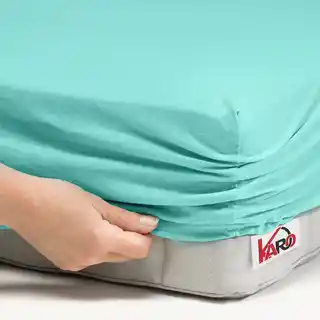 Karo prześcieradło jersey z gumką 90x200 miętowe P54-90 grube 150g