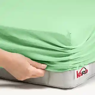 Karo prześcieradło jersey z gumką 90x200 seledynowe P12-90 grube 150g