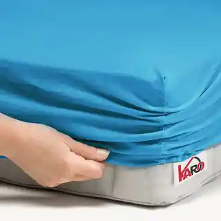 Karo prześcieradło jersey z gumką 90x200 turkusowe P80-90 grube 150g