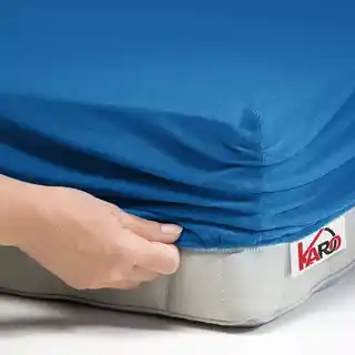 Karo Prześcieradło jersey z gumką 180x200 chabrowe P27 grube 150g/m2