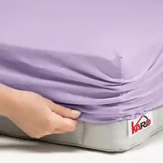 Karo prześcieradło z gumką jersey 180x200 wrzosowe F25-180 grube 150g