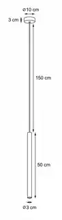 Kaspa Lampa wisząca minimalistyczna ROLL 1 11164101 biała tubka