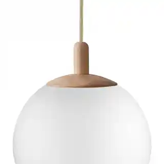 Kaspa Lampa wisząca szkło i drewno ALUR WOOD S 11146119 dąb