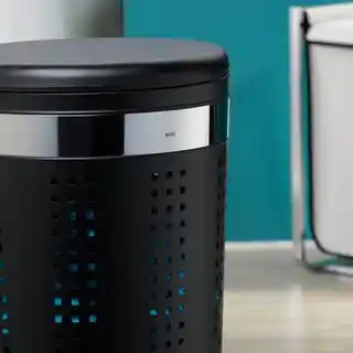 Kela kosz na pranie Sevilla, biały, stal nierdzewna, pojemność 50l, ergonomiczny uchwyt