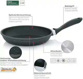 Kela Patelnia 28 cm czarna Kerros KE-15151