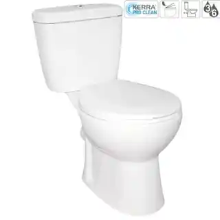 Kerra WC kompakt poziomy 75x65 cm 6/3 l bezkołnierzow Niagara Duo