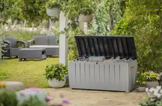 Keter skrzynia ogrodowa Novel Storage Box 340L szaro czarna