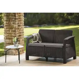 Keter Sofa ogrodowa Corfu II Love 258973 Grafit