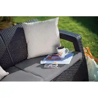 Keter Sofa ogrodowa Corfu II Love 258973 Grafit