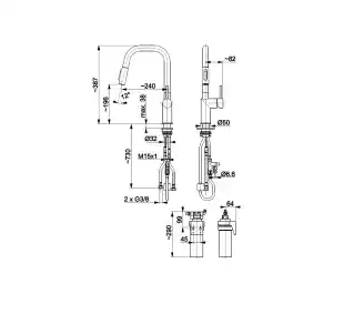 KFA Armatura Duero Pure Style 6623-315-34 Miedziany Stal szlachetna Bateria do filtrowania wody