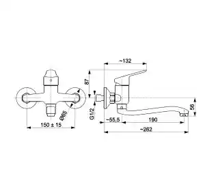 KFA Sparc 5410 910 00 bateria kuchenna mosiężna chrom, armatura kuchnia