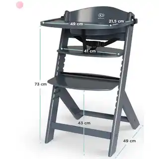 Kinderkraft Krzesełko do karmienia Enock Szary