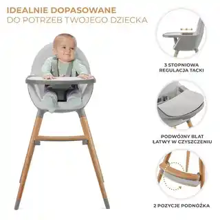 Kinderkraft Krzesełko do karmienia Fini 2 Szary
