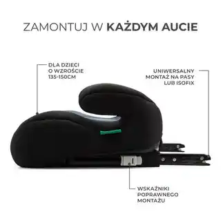 Kinderkraft Podstawka samochodowa I-Boost I-Size Czarny