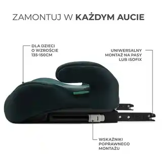 Kinderkraft Podstawka samochodowa I-Boost I-Size Zielony