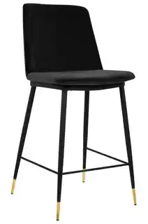 King Home Hoker DIEGO 65 czarny - welur, podstawa czarno złota