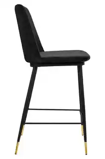 King Home Hoker DIEGO 65 czarny - welur, podstawa czarno złota