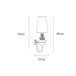 King Home Lampa ścienna QUEEN WALL 23 chromowana