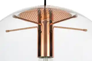King Home Lampa wisząca SANDRA 20 miedziana - szkło, metal