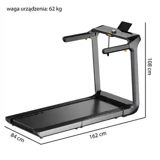 Kingsmith bieżnia elektryczna X218 Walkingpad 1304, 97W, 18km/h, składana, czarna